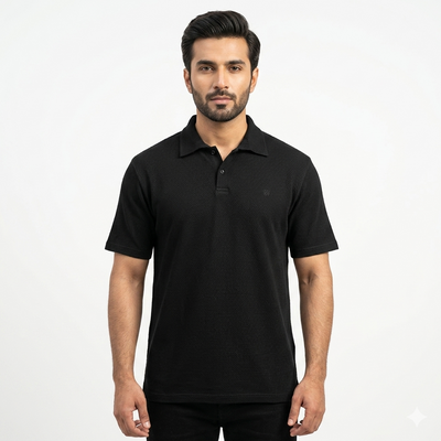 Men's Polo Turkey Shirt- Black