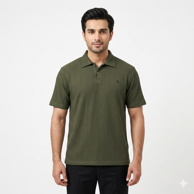 Men's Polo Turkey Shirt- Olive