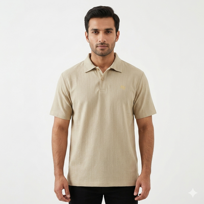 Men's Polo Turkey Shirt- Khaki