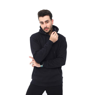 BLACK KANGAROO HOOD