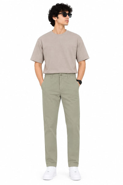 Chino Trouser – Regular Straight Fit -Khaki