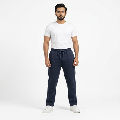 Straight Fit Fleece Trouser for men | Blue