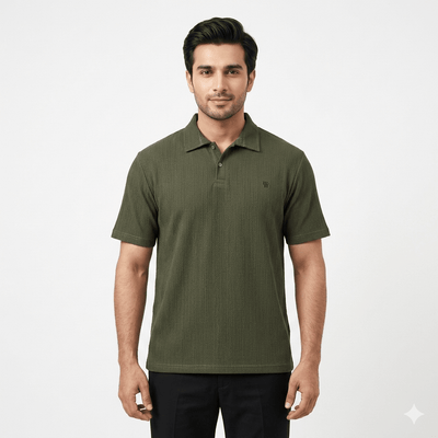 Men's Polo Turkey Shirt- Olive - ASY Garments