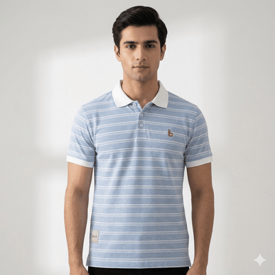 Sky Blue Polo Shirts - ASY Garments