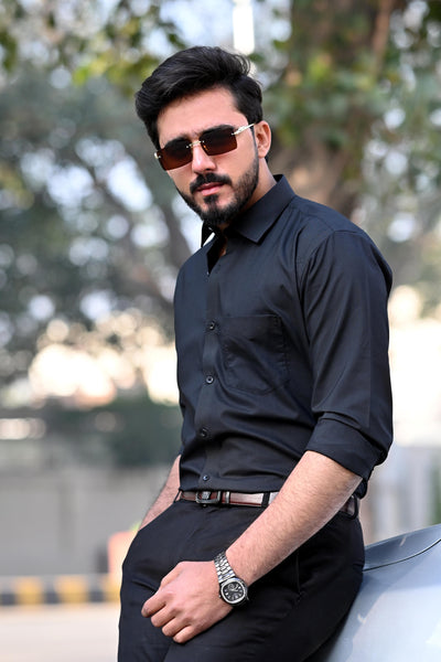 Dress Shirt-Black - ASY Garments