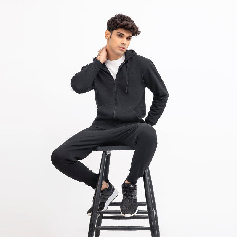 BLACK HOODIE TRACK SUIT - ASY Garments