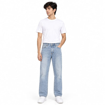 Regular Fit Denim Jeans | Sky Blue