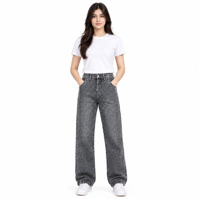 Oversized Loose Fit Jeans for women – Black (